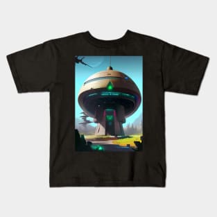 MEGA TELEPORT ON PLANET SAM Kids T-Shirt